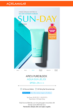 Missha Pure Block Aqua 50+ Faktör Nemlendirici Tüm Cilt Tipleri İçin Renksiz Güneş Koruyucu Jel 50 ml
