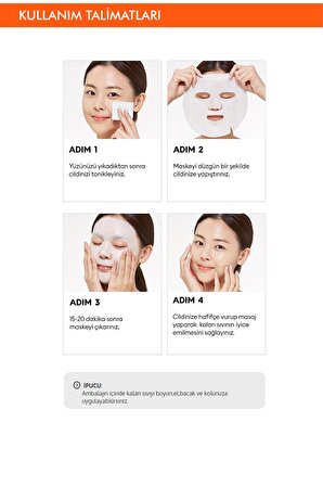 A-C Vitaminleri İçeren Peeling Etkili Yaprak Maske (1ad) Mascure AC Care Solution Sheet Mask
