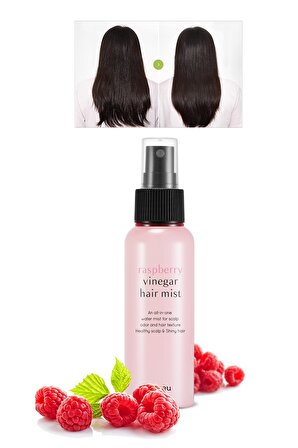 Saçlara Parlak Görünüm Veren Sprey Ahududu Saç Misti 105ml Raspberry Vinegar Hair Mist