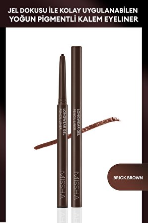 Pürüzsüz Uygulanan Jel Dokuda Kalem Eyeliner Missha Longwear Gel Pencil Liner (Brick Brown) 0.14g