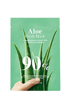Bring Green 90% Fresh Mask – Aloe Vera – Doğal Vegan Maske  #Aloe Vera