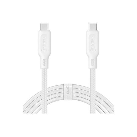 DuraSync USB-C to USB-C 60W Hızlı Şarj ve 480mb/s Data Hızı Kablo (1.5 M) C11C1 Beyaz- 000CA25703