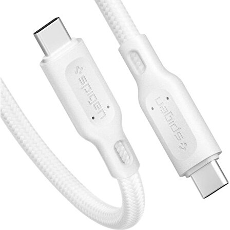 Spigen DuraSync USB-C to USB-C 3.2 100W Kevlar Hızlı Şarj Hızı Kablo C10C3 White - 000CA25706