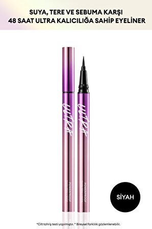 Su , Ter ve Yağa Dayanıklı , 48 Saate Kadar Kalıcı Eyeliner Ultra Powerproof Thin Pen Liner (Black)