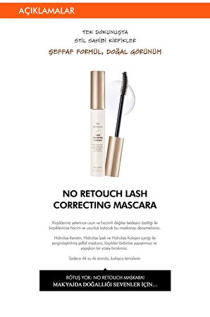 Keratin ve Kolajen İçeren  Besleyici Şeffaf Maskara No Retouch Lash Correcting Mascara