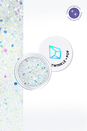 Çok Amaçlı Kullanım İçin Yoğun Sim İçerikli Jel Glitter Twinkle Pop Jelly Glitter (#4 White Banzzak)