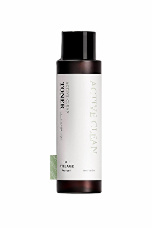 Village 11 Factory Active Clean Toner 120 ml – Düşük pH 5.5 AHA & BHA Tonik 