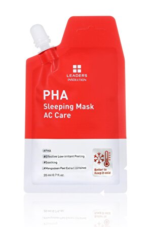 Leaders PHA Akne Kontrolü Yatıştırıcı Uyku Maskesi 5 adet 20 ml-tüm cilt tipleri için