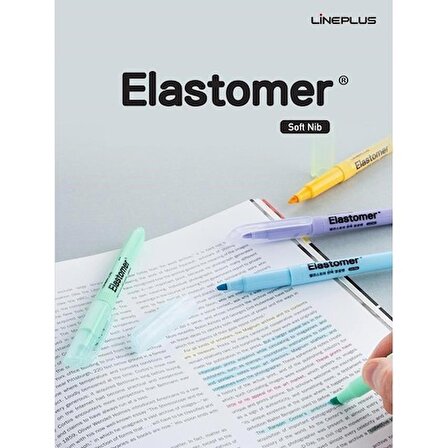 Lineplus Elastomer Fosforlu Kalem Pastel Renkler 8'li Paket