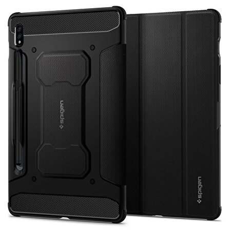 Spigen Samsung Galaxy Tab S8 / S7 Kılıf Rugged Armor Pro Black Black - ACS01604