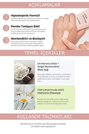 PRETTYSKIN Soft Pembe Tonlayıcı SPF 50+ PA++++ Renkli Güneş Koruyucu Krem 70ml