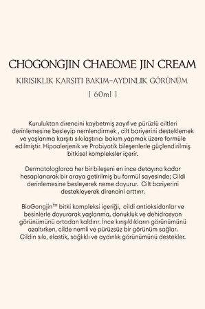 Derinlemesine Bakım Sağlayan, Cilde Sıkı Görünüm Veren Krem CHOGONGJIN Chaeome Jin Cream