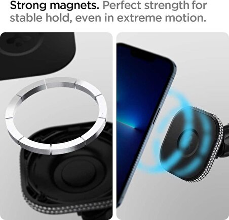 Spigen Onetap Cup Holder Magsafe iPhone 14 / iPhone 13 / iPhone 12 Serisi ile Uyumlu ITS68 - ACP03809 Bardaklık Araç Tutacağı 
