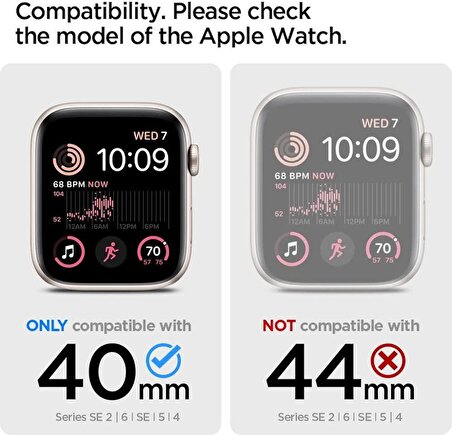 Spigen Apple Watch Seri 6/SE/SE 2/5/4 (40mm) ile Uyumlu Kılıf Thin Fit Crystal Clear - ACS02815