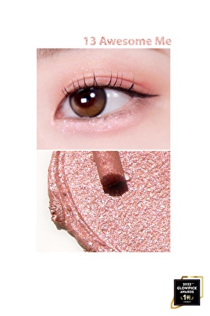 Su ve Tere Dayanıklı , Uzun Süre Kalıcı Stick Far Twinkle Pop Glittering Eye Stick (13 Awesome Me)