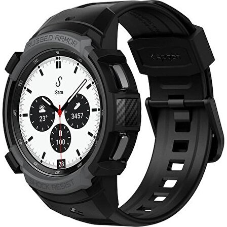 Spigen Samsung Galaxy Watch 4 Classic (42mm) Kılıf Rugged Armor Pro Charcoal Gray - ACS03653