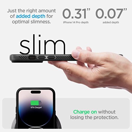 Spigen iPhone 14 Pro Kılıf Liquid Air Matte Black