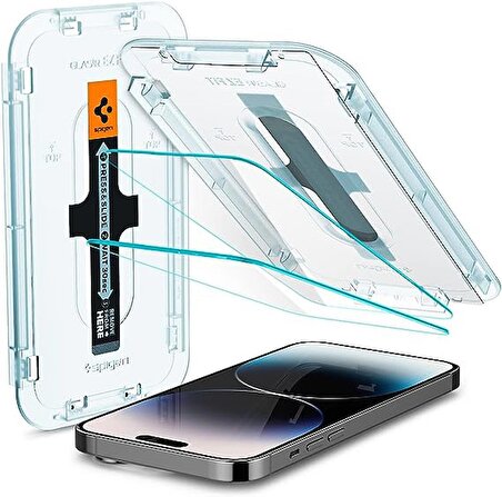 Spigen Apple Uyumlu iPhone 14 Pro Cam Ekran Koruyucu Kolay Kurulum Glas.tR EZ Fit (2 Adet) - AGL05214