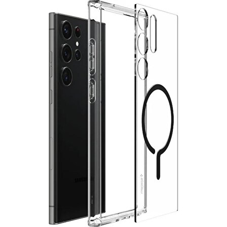 Spigen Samsung Galaxy S23 Ultra Kılıf Ultra Hybrid OneTap Ring Black - ACS05621