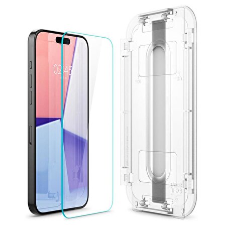 iPhone 15 Pro Cam Ekran Koruyucu Kolay Kurulum, Spigen Glas.tR EZFit (2 Adet)