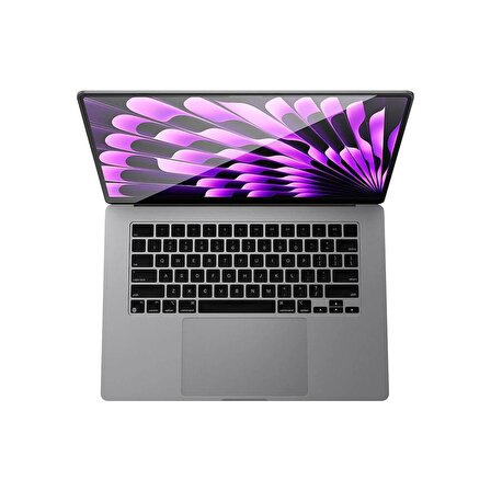 MacBook Air 15'' (M2 2023) ile Uyumlu Cam Ekran Koruyucu, Spigen Glas tR SLIM (1 Adet)