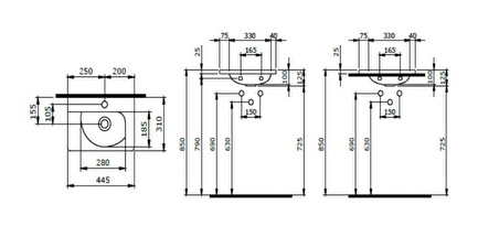 Bocchi Taormina Arch 45 cm Lavabo Mat Gri 1015-006-0126