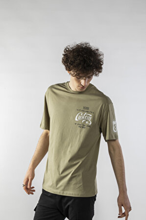 Erkek Custom Baskılı Oversize Kısa Kollu T-Shirt