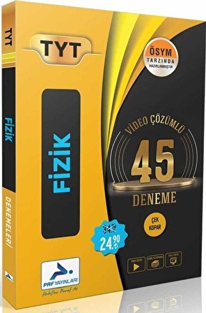 PRF Yayınları TYT Fizik Video Çözümlü 45 Deneme