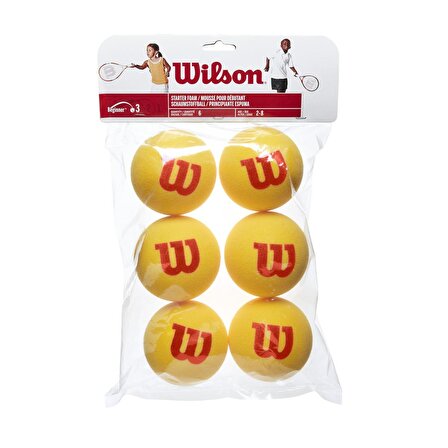 Wilson 6'lı Starter Foam 2-8 Yaş Çocuk Tenis Topu