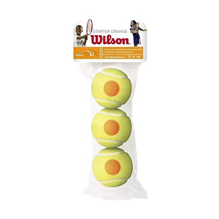 Wilson 9-10 Yaş 3'lü Starter Orange Tenis Topu