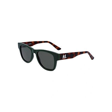 Karl Lagerfeld KL 6088S 300 51 Unisex Geometrik Koyu Yeşil Kemik Güneş Gözlüğü