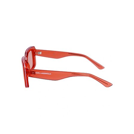 Karl Lagerfeld KL 6101S 800 54 Kadın Dikdörtgen Şeffaf Turuncu Kemik Güneş Gözlüğü 