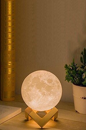 artskin Arya 3d Standlı Ay Gece Lambası Dekoratif Küre Led