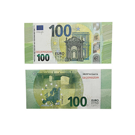 100 Euro 50 Adet Geçersiz Sahte Oyun Parası Düğün Parası - Yüz Euro
