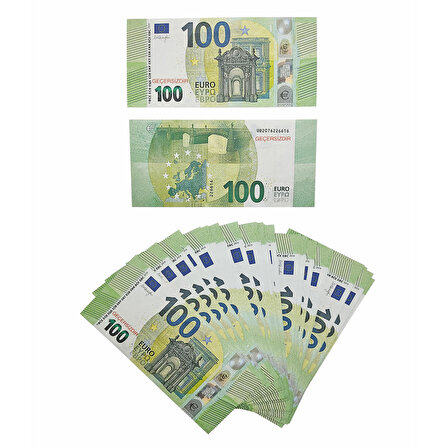 100 Euro 50 Adet Geçersiz Sahte Oyun Parası Düğün Parası - Yüz Euro