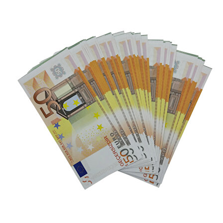 50 Euro 50 Adet Geçersiz Sahte Oyun Parası Düğün Parası - Elli Euro