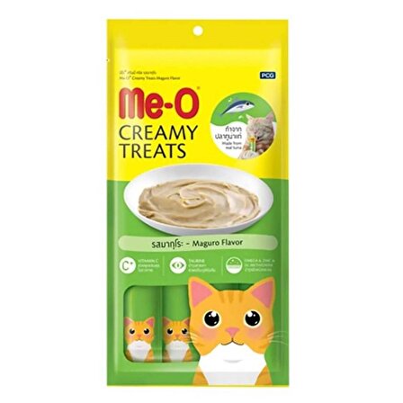 Me-O Creamy Treats Orkinos Balıklı Krema Yetişkin Kedi Ödülü 4x15 g 
