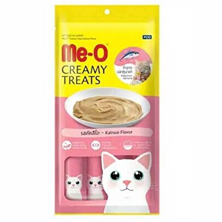Me-O Creamy Treats Ton Balıklı Krema Yetişkin Kedi Ödülü 4x15 g 