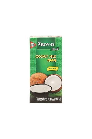 Aroy-D Original Laktozsuz Tam Yağlı 1 lt Hindistan Cevizi Sütü
