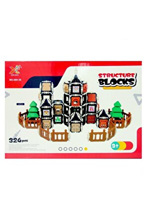 Bigstoy Structure Blocks 3d Puzzle Yapı Ve Tasarım Blokları Eğitici Oyuncak 326 Parça