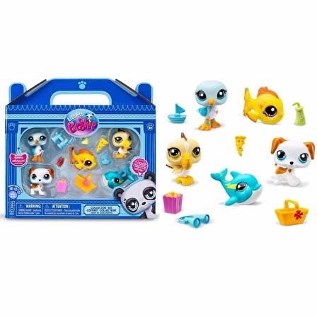 1005103 Littlest Pet Shop Minişler 5'li Figür Seti S1 Çiftlik Temalı -Sunman