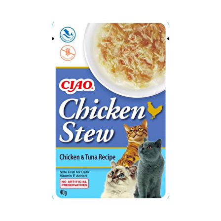 Chicken Stew Tavuk Güveç ve Ton Balıklı Pate Yaş Kedi Maması 40 gr