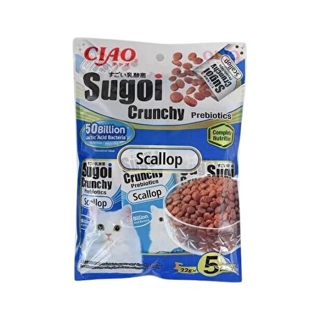 Inaba Ciao Sugoi Crunchy Deniz Taraklı Prebiyotik Kedi Maması 22 Gr 5 Adet
