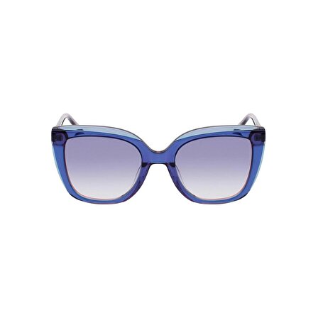 Longchamp LO 689S 424 53 Kadın Mavi Şeffaf Kelebek Güneş Gözlüğü