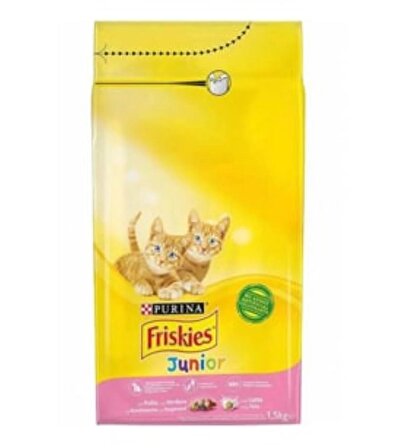 Friskies Junior Yavru Kedi Maması Tavuklu Sütlü Sebzeli 1.5 Kg