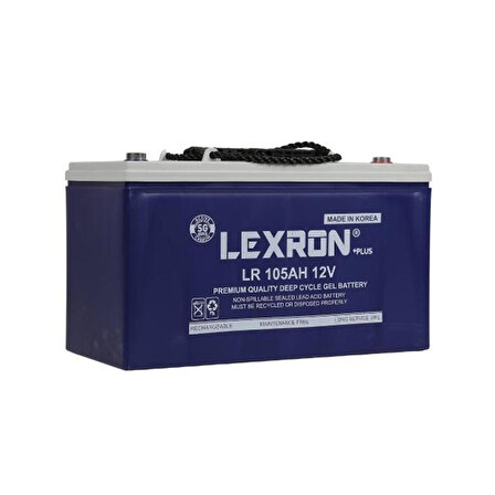 LEXRON 12V 105AH Deep Cycle Karbon Jel Akü