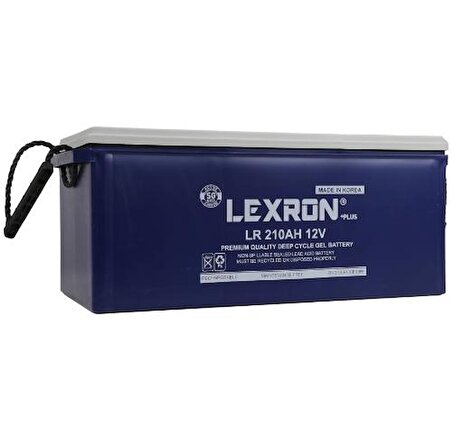 LEXRON 12V 210AH Deep Cycle Karbon Jel Akü