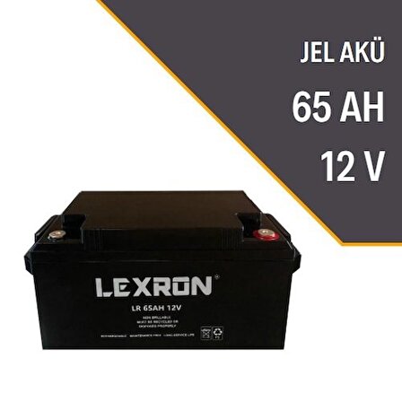 LEXRON 65AH-12V Jel Akü Elektrikli Araç Aküsü
