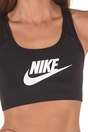Nike Swoosh Futura Bra Kadın Bra Sporcu Sütyeni 899370-010-Siyah