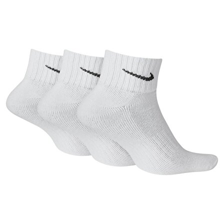 Nike U NK V CUSH ANKLE- 3P VALUE BEYAZ Kadın Çorap